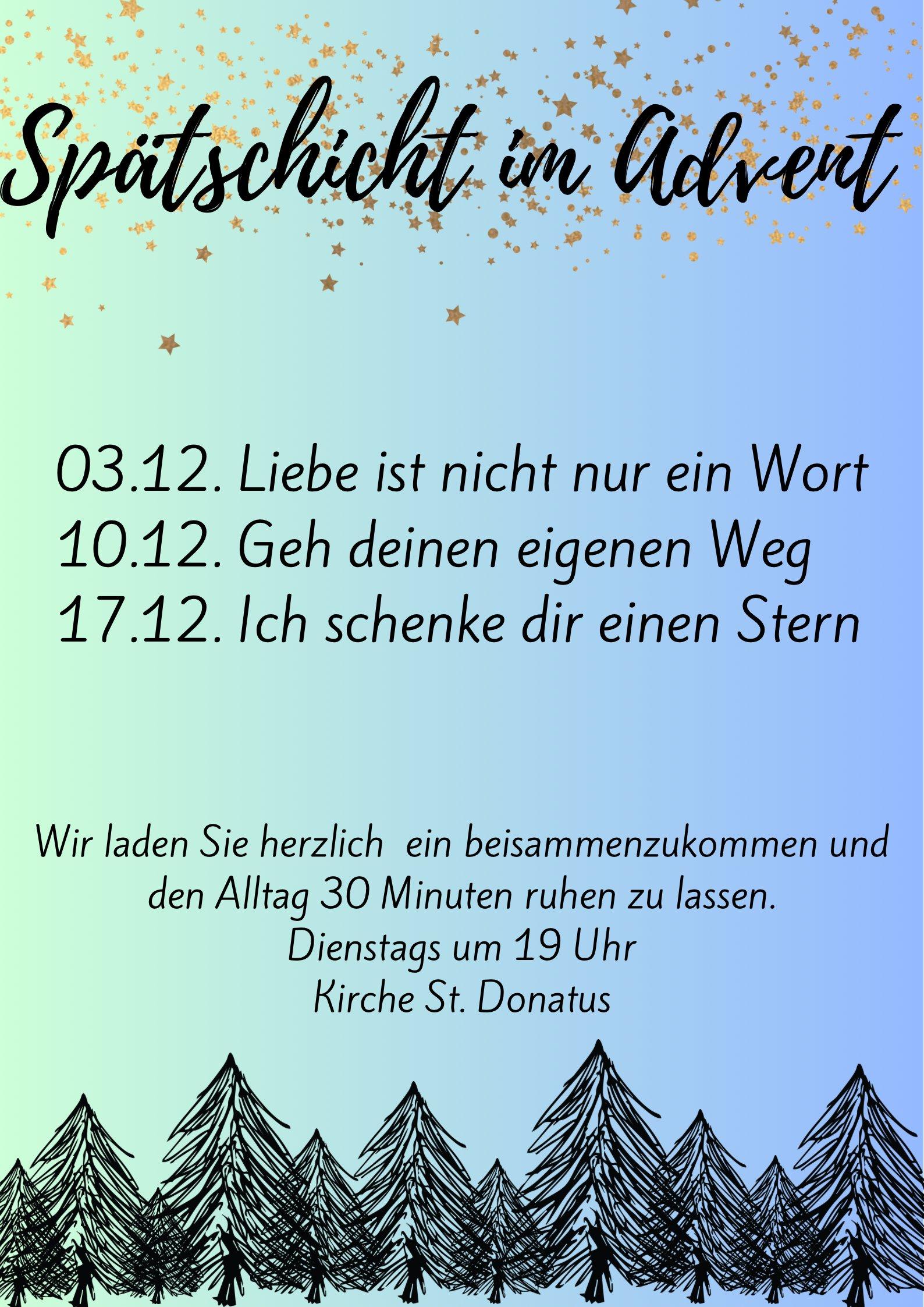 Spaetschicht im Advent